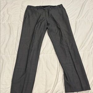 Calvin Klein Charcoal Slim Fit Wool Pants